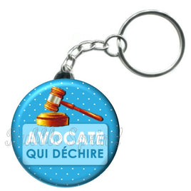 Porte-clés badge Avocate- Réf PC378