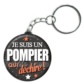 Porte-clés badge Pompier- Réf PC387