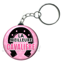 Porte-clés badge Cavalière- Réf PC410