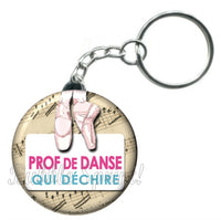 Porte-clés badge Prof de danse- Réf PC415