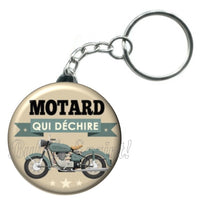 Porte-clés badge Motard - Réf PC419