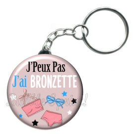 Porte-clés badge Bronzette- Réf PC427