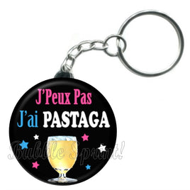 Porte-clés badge J'peux pas j'ai Pastaga- Réf PC435