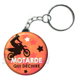 Porte-clés badge Motarde- Réf PC444