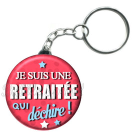 Porte-clés badge Retraitée- Réf PC456