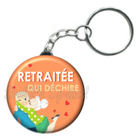 Porte-clés badge Retraitée- Réf PC457