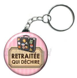 Porte-clés badge Retraitée- Réf PC459