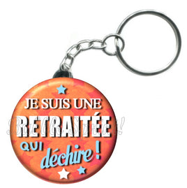 Porte-clés badge Retraitée- Réf PC460