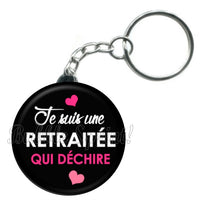 Porte-clés badge Retraitée- Réf PC461