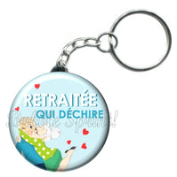 Porte-clés badge Retraitée- Réf PC462