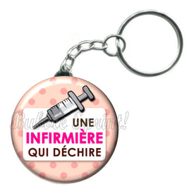 Porte-clés badge Infirmière- Réf PC481