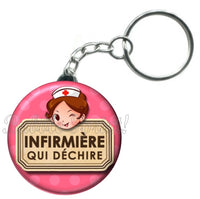 Porte-clés badge Infirmière- Réf PC485