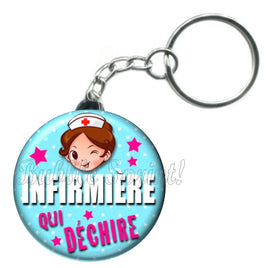 Porte-clés badge Infirmière- Réf PC486