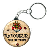 Porte-clés badge Tatoueur- Réf PC490