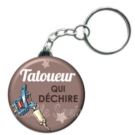 Porte-clés badge Tatoueur- Réf PC493