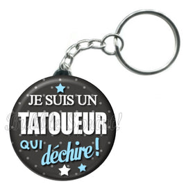 Porte-clés badge Tatoueur- Réf PC494