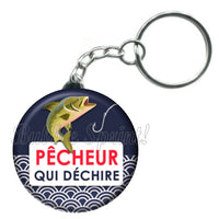 Porte-clés badge Pêcheur- Réf PC498