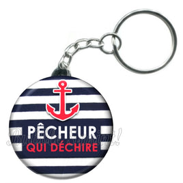 Porte-clés badge Pêcheur- Réf PC500