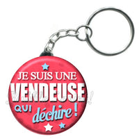 Porte-clés badge Vendeuse- Réf PC510