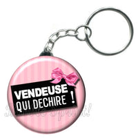 Porte-clés badge Vendeuse- Réf PC512