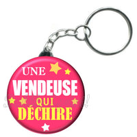 Porte-clés badge Vendeuse- Réf PC513