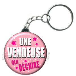 Porte-clés badge Vendeuse- Réf PC514