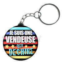 Porte-clés badge Vendeuse- Réf PC515