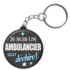 Porte-clés badge Ambulancier- Réf PC522