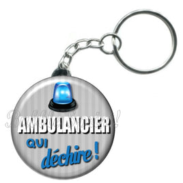 Porte-clés badge Ambulancier- Réf PC523