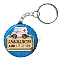 Porte-clés badge Ambulancier- Réf PC524