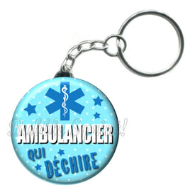 Porte-clés badge Ambulancier- Réf PC525