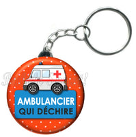 Porte-clés badge Ambulancier- Réf PC526