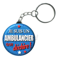 Porte-clés badge Ambulancier- Réf PC527