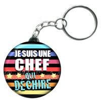 Porte-clés badge chef- Réf PC52