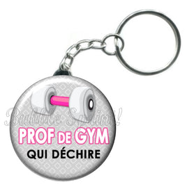 Porte-clés badge Prof de gym- Réf PC533