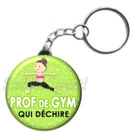 Porte-clés badge Prof de gym- Réf PC534