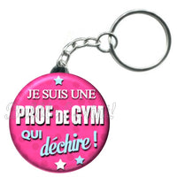 Porte-clés badge Prof de gym- Réf PC535