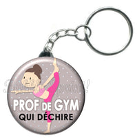 Porte-clés badge Prof de gym- Réf PC536