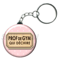 Porte-clés badge Prof de gym- Réf PC537