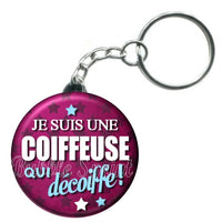 Porte-clés badge Coiffeuse- Réf PC54