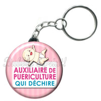 Porte-clés badge Puériculture- Réf PC557