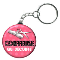 Porte-clés badge Coiffeuse- Réf PC55