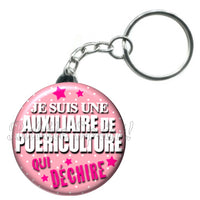 Porte-clés badge Puériculture- Réf PC560