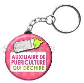 Porte-clés badge Puériculture- Réf PC561