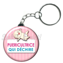 Porte-clés badge Puériculture- Réf PC562