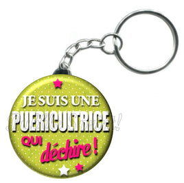 Porte-clés badge Puériculture- Réf PC563