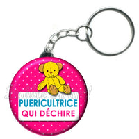 Porte-clés badge Puériculture- Réf PC564