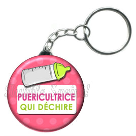 Porte-clés badge Puériculture- Réf PC565