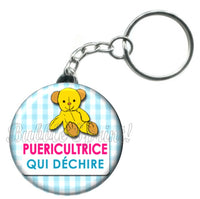 Porte-clés badge Puériculture- Réf PC566