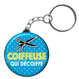 Porte-clés badge Coiffeuse- Réf PC56